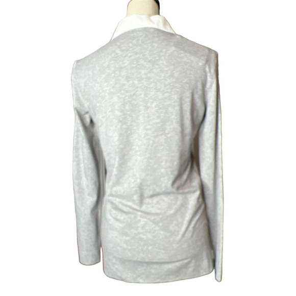 Love Moschino Women's Tuxedo Blouse Size 6 in Gray and White NEW - Picture 3 of 8